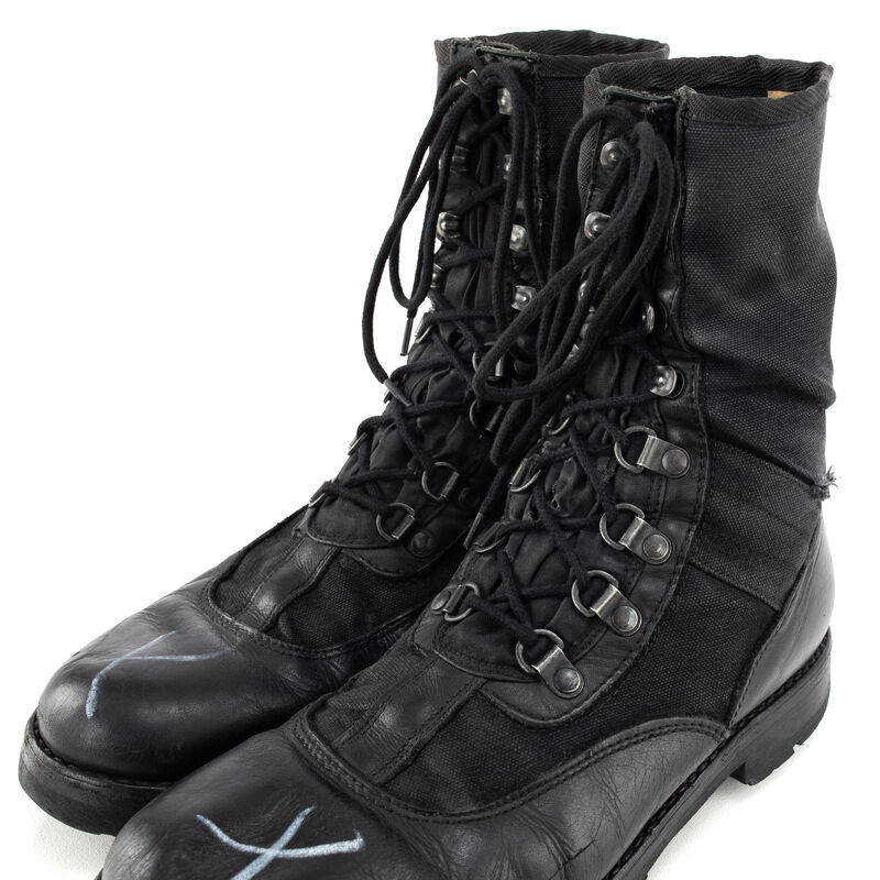 Austrian Black Canvas & Leather Jungle Boots | Issued, , large image number 5